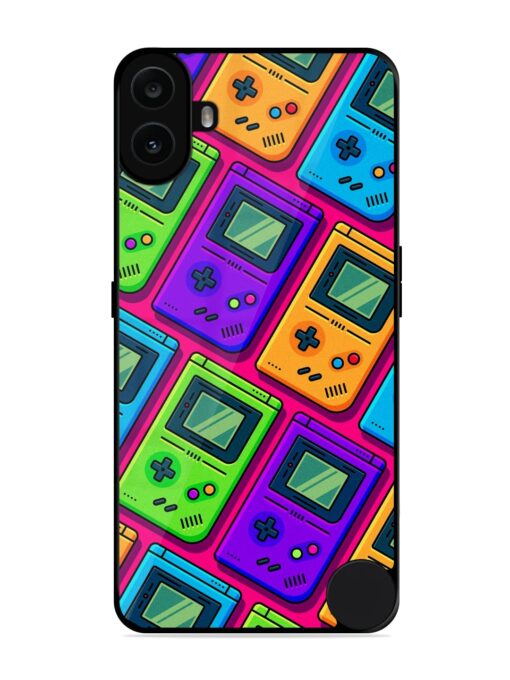 Game Seamless Pattern Glossy Metal Phone Cover for Nothing CMF Phone 1