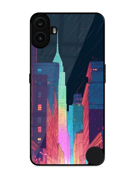 Minimal City Art Glossy Metal Phone Cover for Nothing CMF Phone 1