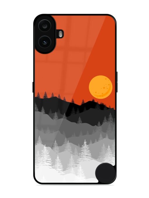 Mountain Lofi Sun Glossy Metal Phone Cover for Nothing CMF Phone 1