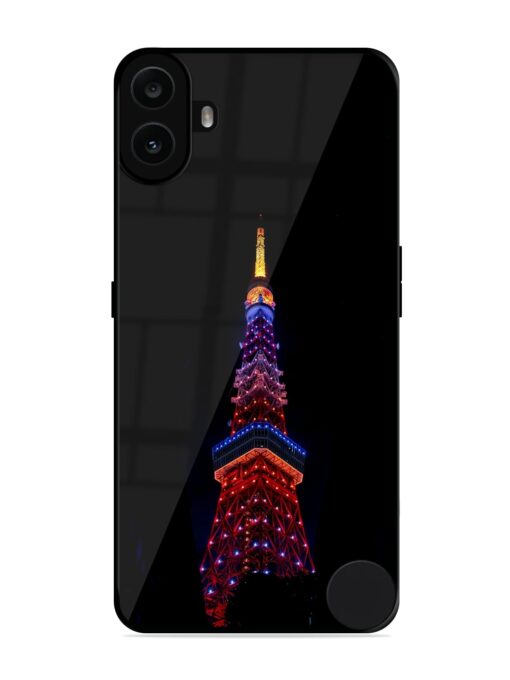 Eiffel Tower Night View Glossy Metal Phone Cover for Nothing CMF Phone 1