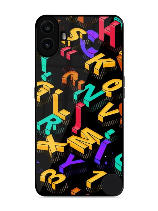 Seamless Pattern With Letters Glossy Metal Phone Cover for Nothing CMF Phone 1