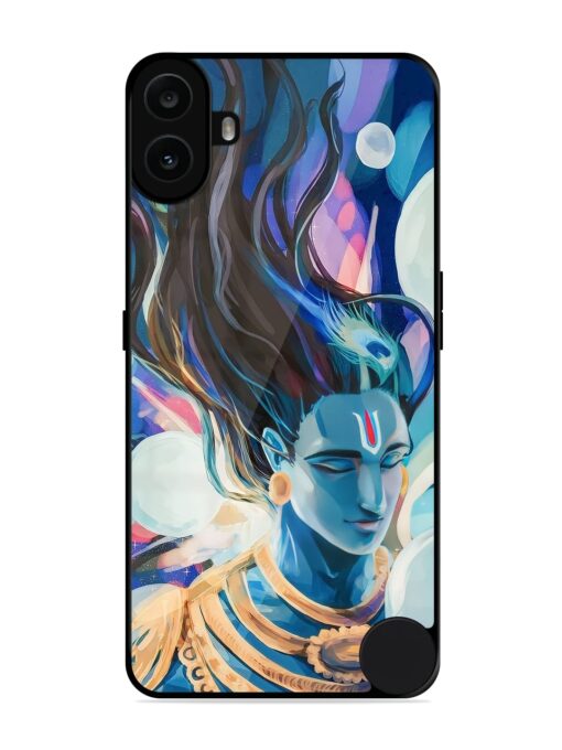 Bhagwan Sri Krishna Glossy Metal Phone Cover for Nothing CMF Phone 1