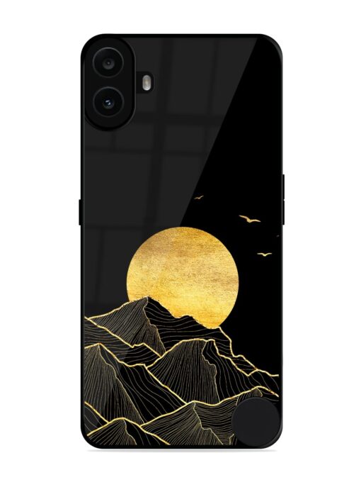 Golden Sunrise Glossy Metal Phone Cover for Nothing CMF Phone 1