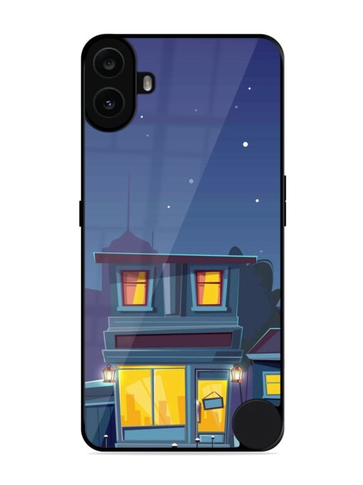 Vector Night House Glossy Metal Phone Cover for Nothing CMF Phone 1