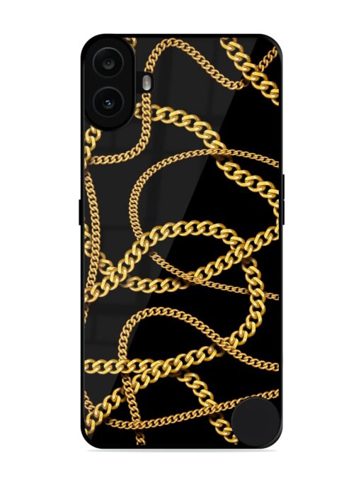 Decorative Golde Chain Glossy Metal Phone Cover for Nothing CMF Phone 1