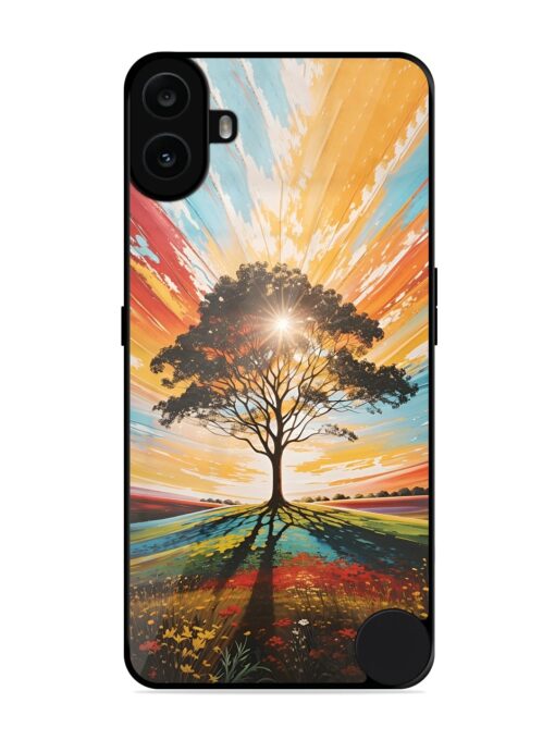 Abstract Tree Colorful Art Glossy Metal Phone Cover for Nothing CMF Phone 1