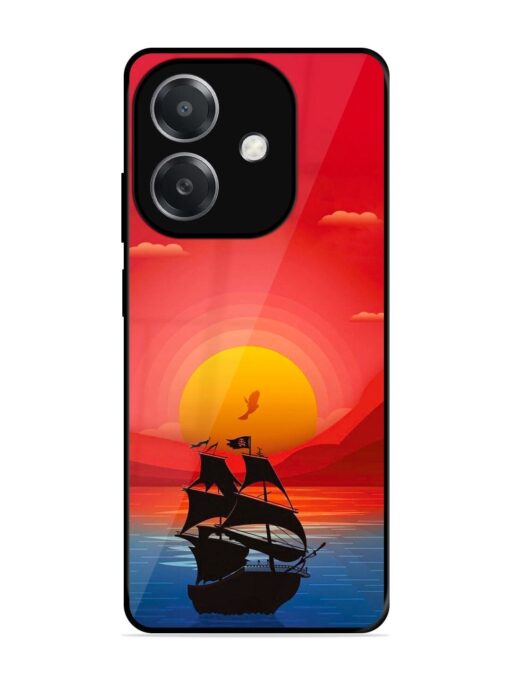 Sunset Sail Glossy Metal Phone Cover for Oppo A3X (5G)