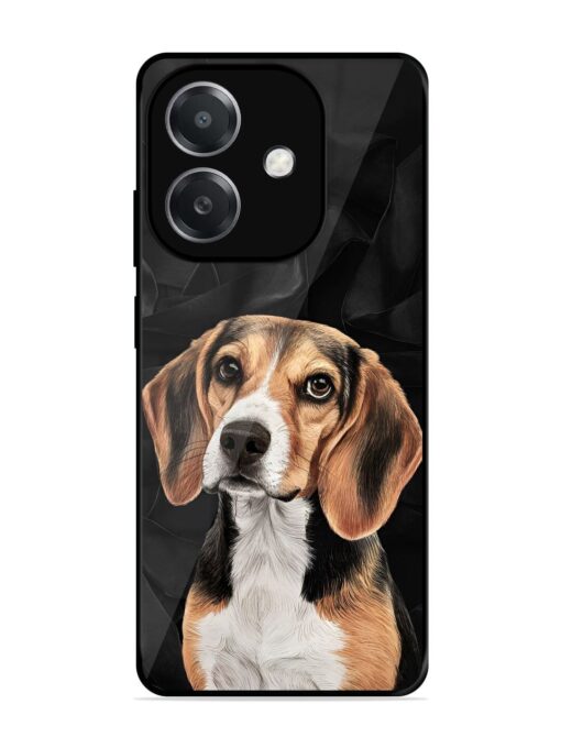 Beagle Portrait Glossy Metal Phone Cover for Oppo A3X (5G)