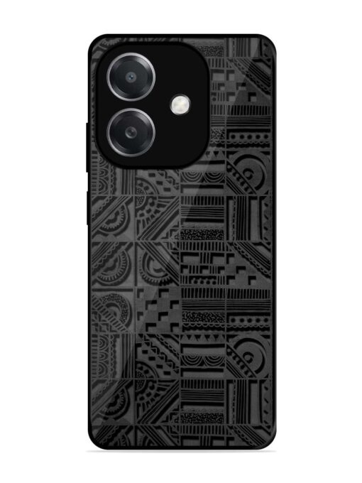 Seamless Pattern Glossy Metal Phone Cover for Oppo A3X (5G)