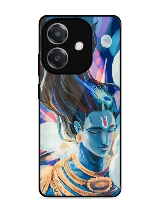 Bhagwan Sri Krishna Glossy Metal Phone Cover for Oppo A3X (5G)