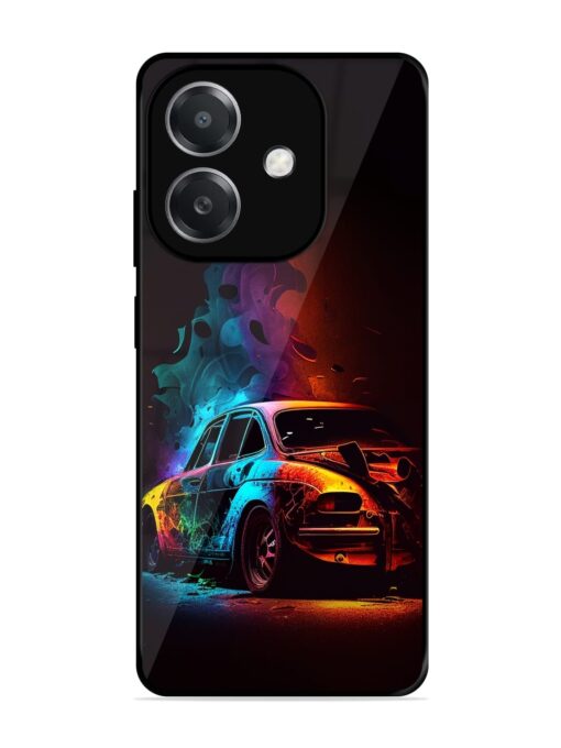 High Classic Car Art Glossy Metal Phone Cover for Oppo A3X (5G)