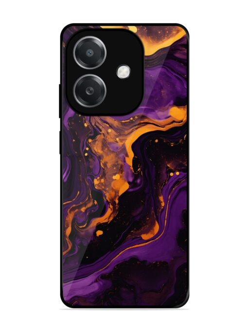 Painting Of A Purple Glossy Metal Phone Cover for Oppo A3X (5G)