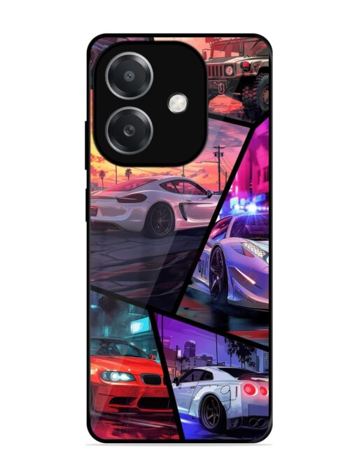 Ride In Pixels Glossy Metal Phone Cover for Oppo A3X (5G)