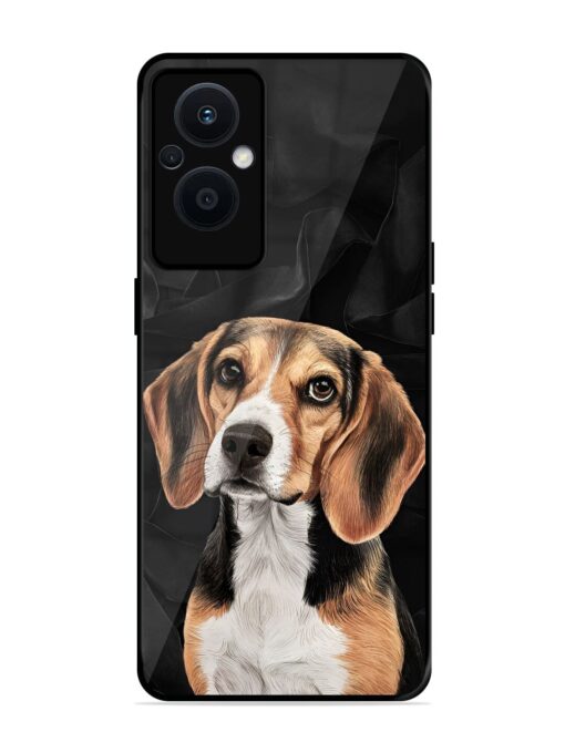 Beagle Portrait Glossy Metal Phone Cover for Oppo F21 Pro (5G)