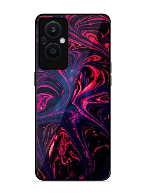 Abstract Background Glossy Metal Phone Cover for Oppo F21 Pro (5G)