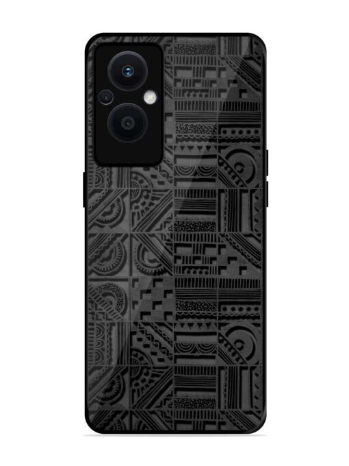 Seamless Pattern Glossy Metal Phone Cover for Oppo F21 Pro (5G)