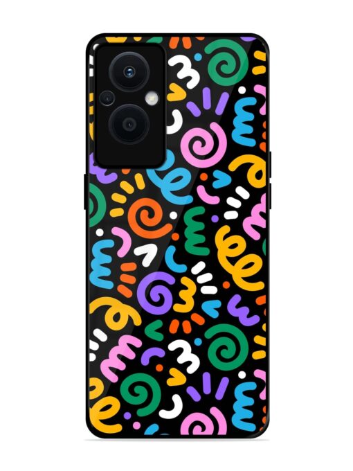 Colorful Seamless Vector Glossy Metal Phone Cover for Oppo F21 Pro (5G)