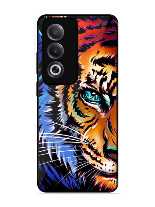 Colorful Lion Art Glossy Metal Phone Cover for Oppo K12X (5G)