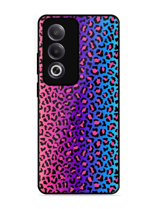 Colorful Leopard Seamless Glossy Metal Phone Cover for Oppo K12X (5G)