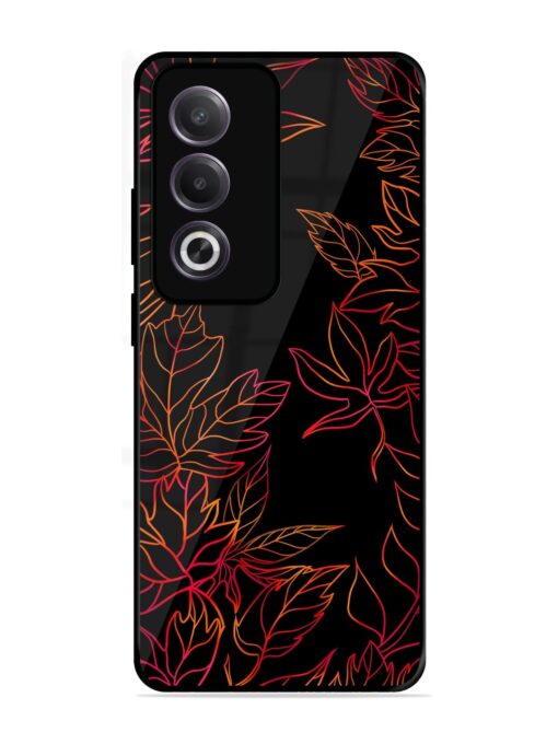 Red Floral Pattern Glossy Metal Phone Cover for Oppo K12X (5G)