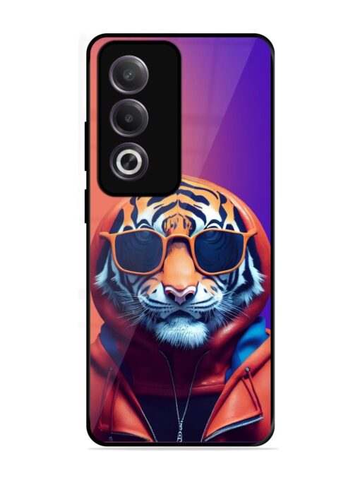 Tiger Animation Glossy Metal Phone Cover for Oppo K12X (5G)