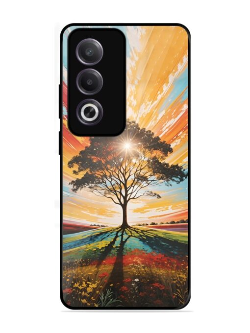 Abstract Tree Colorful Art Glossy Metal Phone Cover for Oppo K12X (5G)