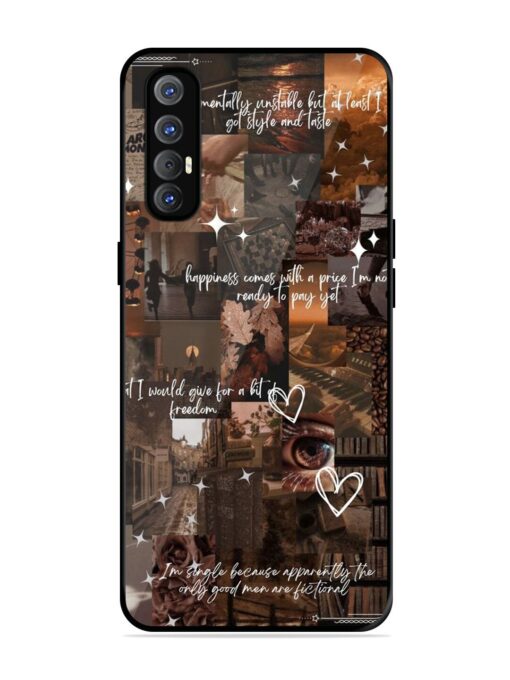 Melancholy Aesthetic Glossy Metal Phone Cover for Oppo Reno 3 Pro