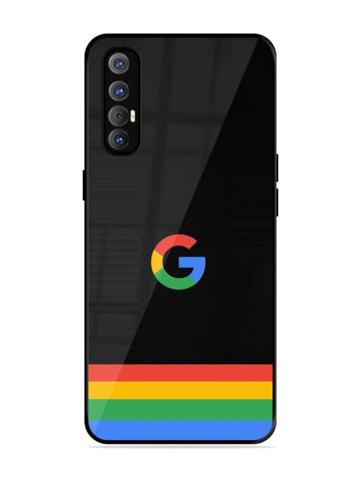 Google Logo Art Glossy Metal Phone Cover for Oppo Reno 3 Pro