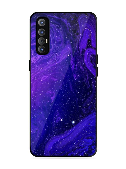 Galaxy Acrylic Abstract Art Glossy Metal Phone Cover for Oppo Reno 3 Pro