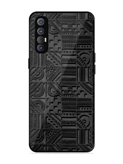 Seamless Pattern Glossy Metal Phone Cover for Oppo Reno 3 Pro