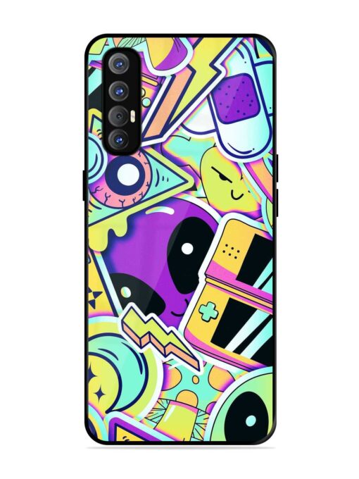 Scratch Art Glossy Metal Phone Cover for Oppo Reno 3 Pro