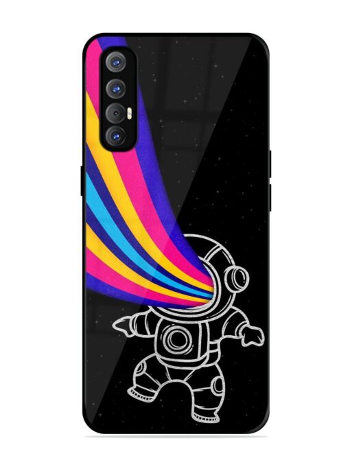 Astronaut Glossy Metal TPU Phone Cover for Oppo Reno 3 Pro