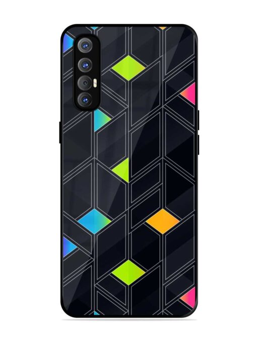 Abstract Mosaic Seamless Glossy Metal Phone Cover for Oppo Reno 3 Pro