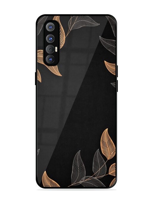 Foliage Art Glossy Metal Phone Cover for Oppo Reno 3 Pro