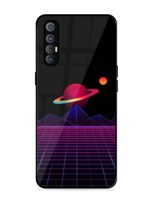 Wave Aesthetic Glossy Metal Phone Cover for Oppo Reno 3 Pro