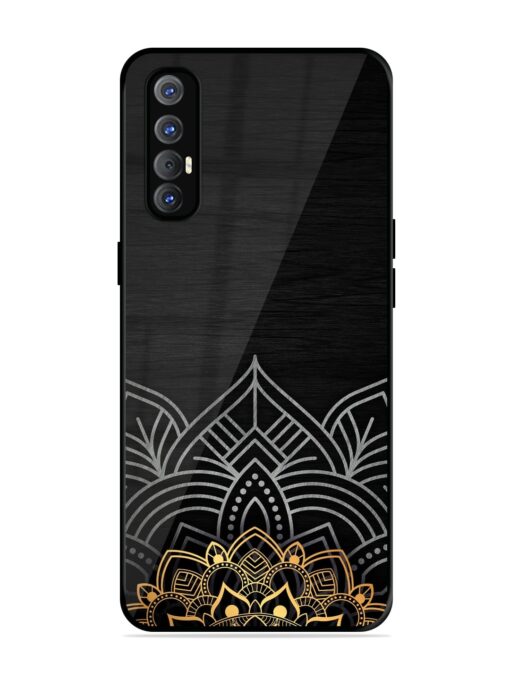 Decorative Golden Pattern Glossy Metal Phone Cover for Oppo Reno 3 Pro