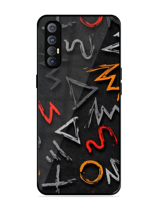 Grungy Graffiti Glossy Metal Phone Cover for Oppo Reno 3 Pro