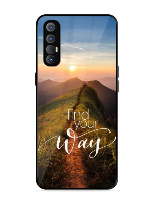 Find Your Way Glossy Metal Phone Cover for Oppo Reno 3 Pro