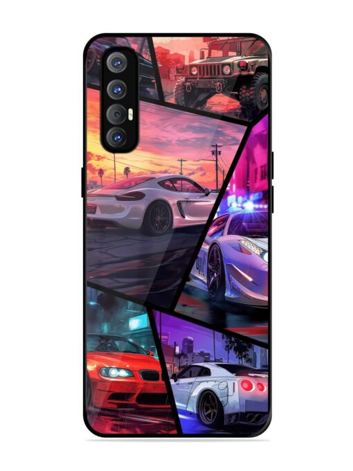 Ride In Pixels Glossy Metal Phone Cover for Oppo Reno 3 Pro