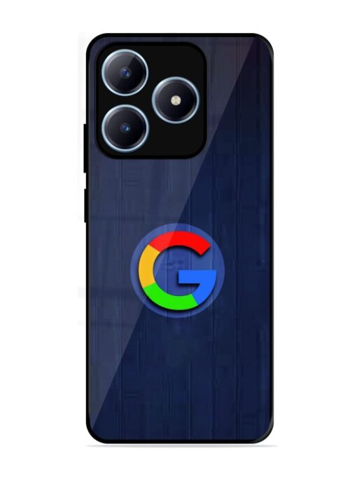 Google Logo Printed Glossy Metal TPU Phone Cover for Realme C63 (4G)