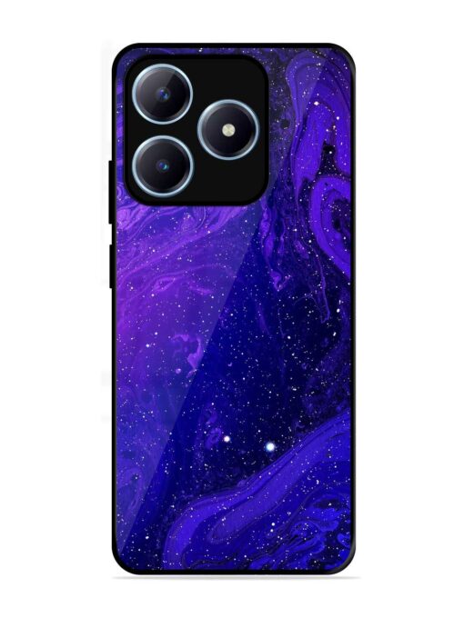 Galaxy Acrylic Abstract Art Glossy Metal Phone Cover for Realme C63 (4G)