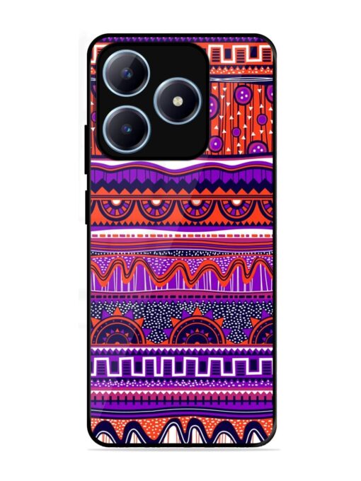 Ethnic Seamless Pattern Glossy Metal TPU Phone Cover for Realme C63 (4G)