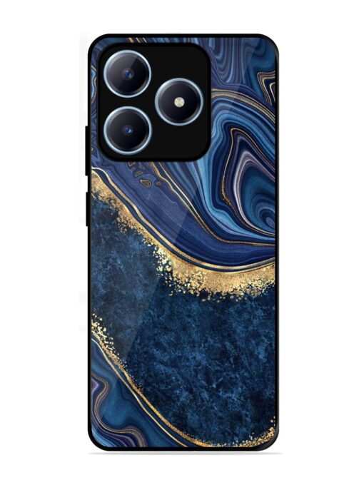 Abstract Background Blue Glossy Metal TPU Phone Cover for Realme C63 (4G)