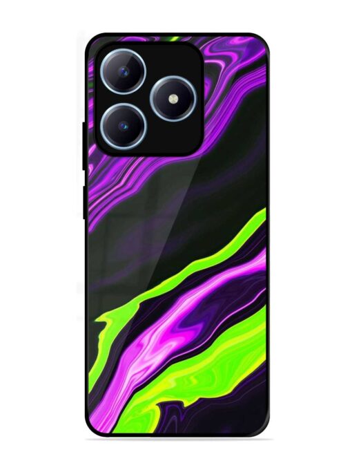 Bright Fluid Violet Glossy Metal Phone Cover for Realme C63 (4G)