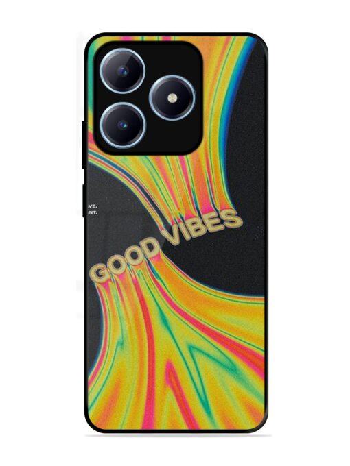 Good Vibes Glossy Metal Phone Cover for Realme C63 (4G)