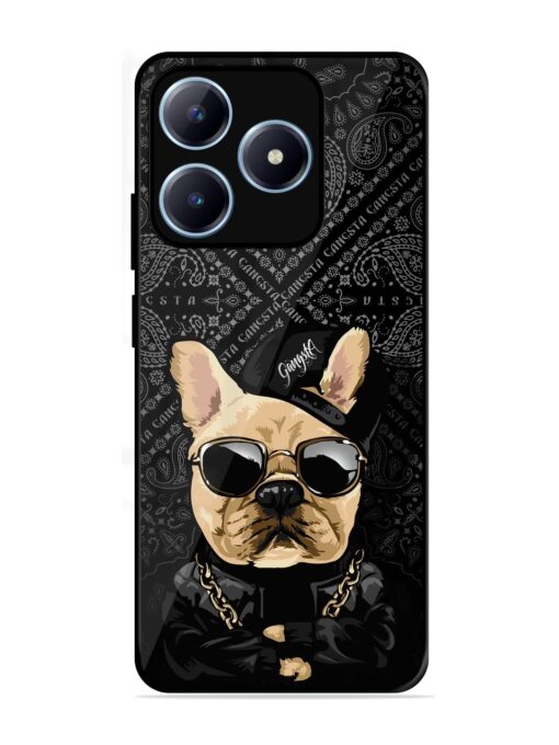 Gangsta Cool Sunmetales Dog Glossy Metal Phone Cover for Realme C63 (4G)