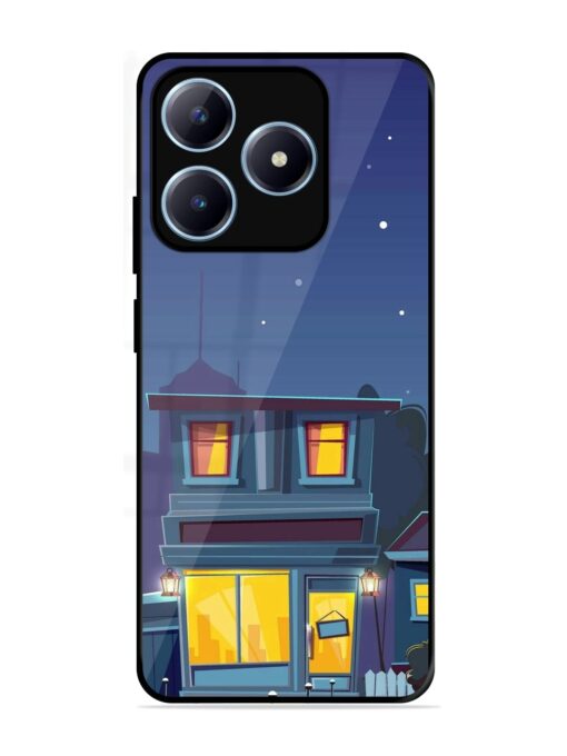 Vector Night House Glossy Metal Phone Cover for Realme C63 (4G)