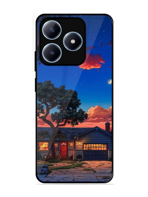 Serene Suburban Twilight Glossy Metal Phone Cover for Realme Narzo N63