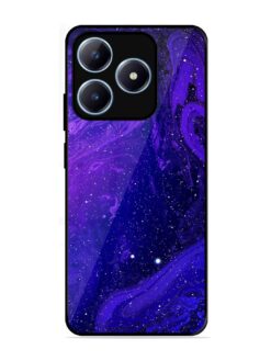 Galaxy Acrylic Abstract Art Glossy Metal Phone Cover for Realme Narzo N63