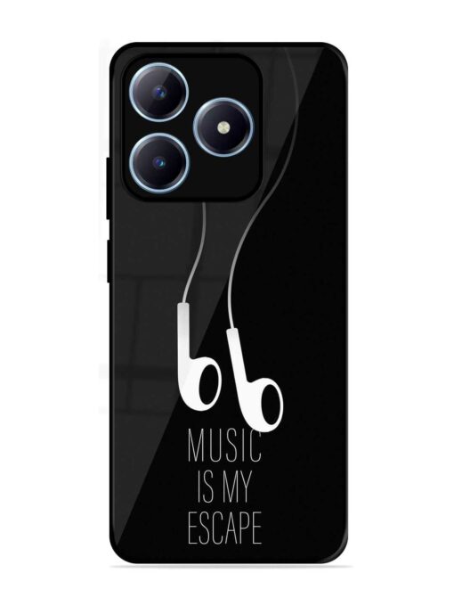 Music Is My Escape Glossy Metal Phone Cover for Realme Narzo N63